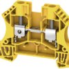 Through terminal block, screw connection, 0.5-10 mm², 2 pole, 41 A, 8 kV, yellow, 1040220000