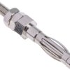 Adapter z wtykiem bananowym Męski Kołek M3 typ Wtyk bananowy Srebrny 36A Mueller Electric rozmiar 4 mm
