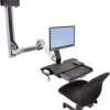 Ergotron Uchwyt ścienny do monitora StyleView Sit-Stand Combo 1 Wyświetlacz 25,4 cm (10