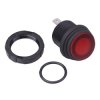 Red illuminated 230V Waterproof Round 20mm Rocker Switch IP68 SPST 16A