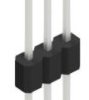 Pin header, 3 pole, pitch 1.27 mm, straight, black, 10059521