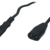 Przedłużacz kabli ze złączem gniazdo C8 i wtyk C7 (radiowe/ grundig / ósemka) - POSAC-C7C8BK15 czarny 1,5m