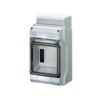 Rozdzielnica natynkowa KV do instalacji zewnętrznych IP65 1x4,5 modułów z zaciskami PE/N Fixconnect KV PC 9104 61001101