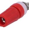BAN-GB-15R Gniazdo bananowe, laboratoryjne - dł. całkowita 45mm - czerwone (15A)