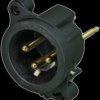 XLR panel plug, 3 pole, gold-plated, metal, NC3MAAV-0