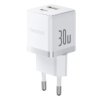 Baseus Palm P1011160A213-00 30W szybka ładowarka sieciowa z gniazdem USB + USB-C PD 3.0 PPS