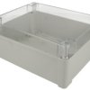 Obudowa; uniwersalna; ZP240.190.105JpH-TM; ABS / poliwęglan; 240mm; 190mm; 106mm; jasnoszary; przezroczysty; hermetyczna; przezr
