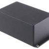 Aluminum die cast enclosure, (L x W x H) 188 x 120 x 82 mm, black (RAL 9005), IP54, 1590EFLBK