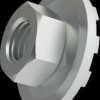 Combination nut, M4, W SW7, H 5 mm, outer Ø 7 mm, steel, galvanized, 002.09.214