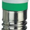 Lampka kontrolna Zielony 24V ac/dc E10 LED średnica 9.7mm długość 22mm