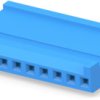 Socket housing, 10 pole, pitch 2.54 mm, straight, blue, 1-281838-0