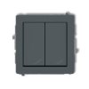 DECO Wyłącznik schodowy podwójny grafitowy mat 28DWP-33 KARLIK