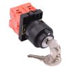 Techna PtecK3CRC 3 Position Plastic Key Switch 10A 2NC