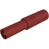 Safety adapter, 4 mm plug to 2 mm socket, red, CAT III, 973610101