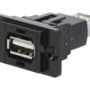 Łącznik USB A - USB A 2.0 DUALSLIM złocony CP30708NMB