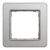 Ramka 1-krotna, szczotkowane aluminium, efekt metalu, Sedna Elements SDD370801