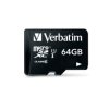 Karta 64GB microSD HC class10 + adapter VERBATIM