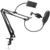Renkforce RF-4738578 RF-MCS-200 Microphone desk stand Black Metal Durable