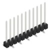 Pin header, 11 pole, pitch 2.54 mm, angled, black, 10047870