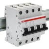 Wyłącznik nadprądowy MCB, Typ C, 4-biegunowy, 50A, 400V, 125V, na szynę DIN, ABB S204M-C50, S200M