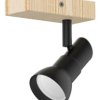 Kinkiet lampa ścienna TRIEST kolor czarny mat/drewno metal, GU10 IP20 JP01A-SP01-BWD.344 Zuma Line