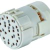 Socket insert, 17 pole, crimp connection, straight for circular connector M23, 09151173101