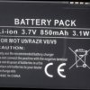 850 mAh, Li-Ion for MOTOROLA RAZR V8
