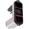 Złącze IEC 4A 2 C14 250V ac Schurter Męski Zaciski śrubowe 5 x 20 mm 2-biegunowy Szybkozłącze CD34.4101.151