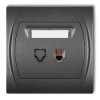 LOGO Gniazdo telefoniczne pojedyncze 1xRJ11, 4-stykowy grafitowy 11LGT-1