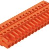 Socket header, 16 pole, pitch 5.08 mm, angled, orange, 231-316/026-000