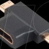 BS77414 adapter, HDMI-A bush < HDMI-D + C plug, gold plated