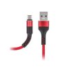 Kabel USB/USB-C 1m 2A czer. sznurk. Maxlife 828705