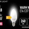 Żarówka LED E14 C37 2.2W 260lm 3000K klasa E Forever Light