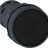 Pushbutton switch, unlit, latching, 1 Form A (N/O), waistband round, black, front ring black, mounting Ø 22 mm, XB7NH21
