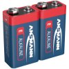 Ansmann 5015591 Red-Line 9V Alkaline Batteries 2-Pack Long-Lasting