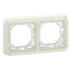 PLEXO IP55 Uchwyt podwójny poziomy do instalacji podtynkowej biały/ ecru 069694 LEGRAND