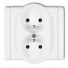 FLEXI Gniazdo podwójne z/u biały FGP-2zp