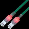 CS1OTCDCD0010 Cat.6 LED patch cable, DualBoot, S/FTP turquoise, 1 m