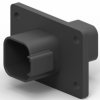 Socket, 6 pole, straight, 3 rows, black, 2303454-1