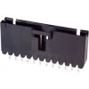 Pin header, 12 pole, pitch 2.54 mm, straight, black, 1-103735-1