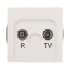Simon Basic Gniazdo Antenowe Rd/Tv Końcowe Separowane Białe Bmzar1/1.01/11