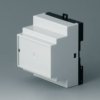 PPO/PC DIN rail enclosure, (L x W x H) 82 x 64 x 86 mm, light gray/black, B6503113