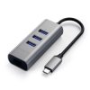 Koncentrator USB 2 w 1 Satechi Typ C z Ethernetem, gwiezdna szarość