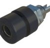 Gniazdo bananowe Żeński Połączenie lutowane typ Gniazdo bananowe Czarny 32A Hirschmann Test & Measurement rozmiar 4 mm