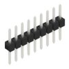 Pin header, 9 pole, pitch 2.54 mm, straight, black, 10046243