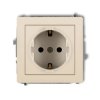 DECO Gniazdo pojedyncze z/u SCHUKO beżowy 1DGP-1sp