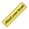 Scan 6030 Mind Your Head - Polished Brass Effect 200 x 50mm