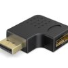 Adapter DisplayPort™ kątowy 90 w prawo czarny
