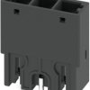 PCB connector, 3 pole, pitch 6.35 mm, straight, black, 1271658