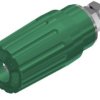 Pole terminal, 4 mm, green, 30 VAC/60 VDC, 35 A, M4 threaded bolt, nickel-plated, 930757104